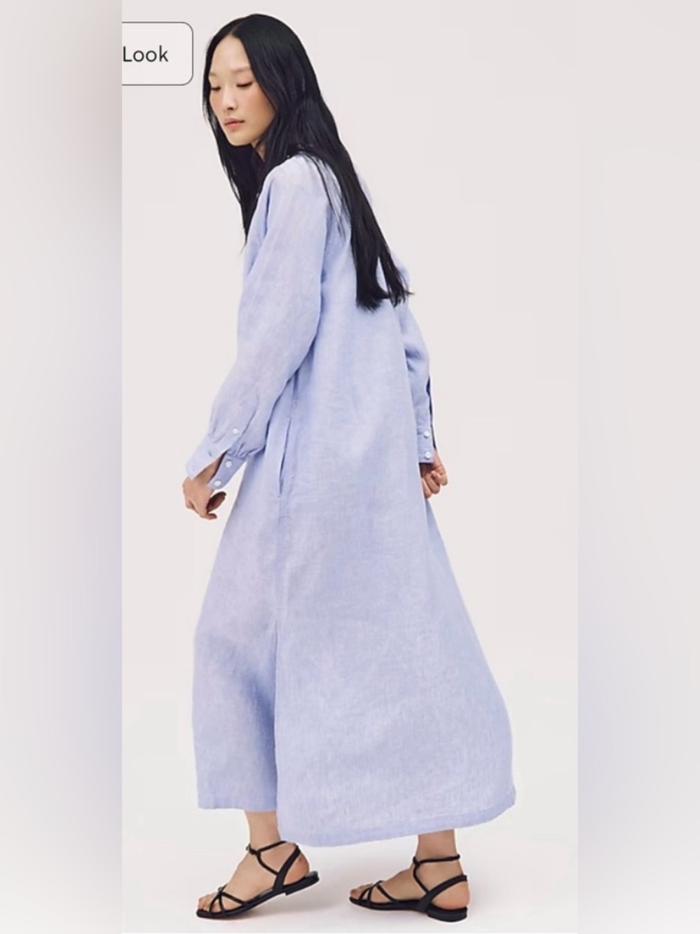 J.Crew Cabana dress in linen in French blue - Picture 3 of 12